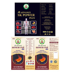 Ayur Bahma Advance SK Power Plus (Stomakk Kare Power Plus) & Gastro QR X Plus Combo