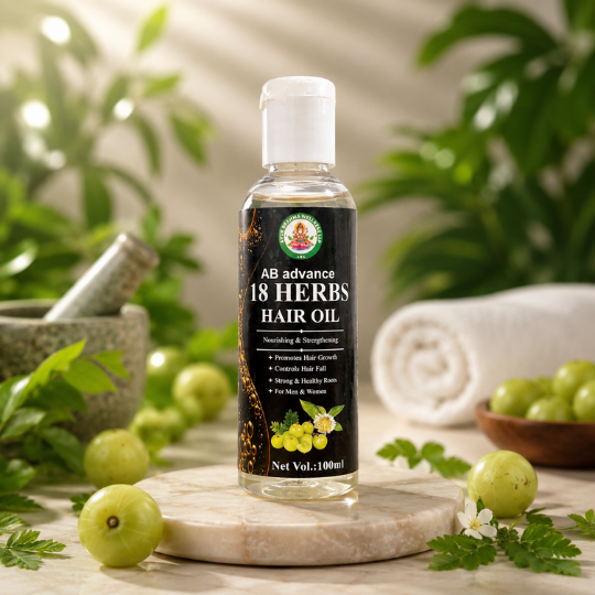 AB advance 18 Herbs Hair Oil - Product Shot