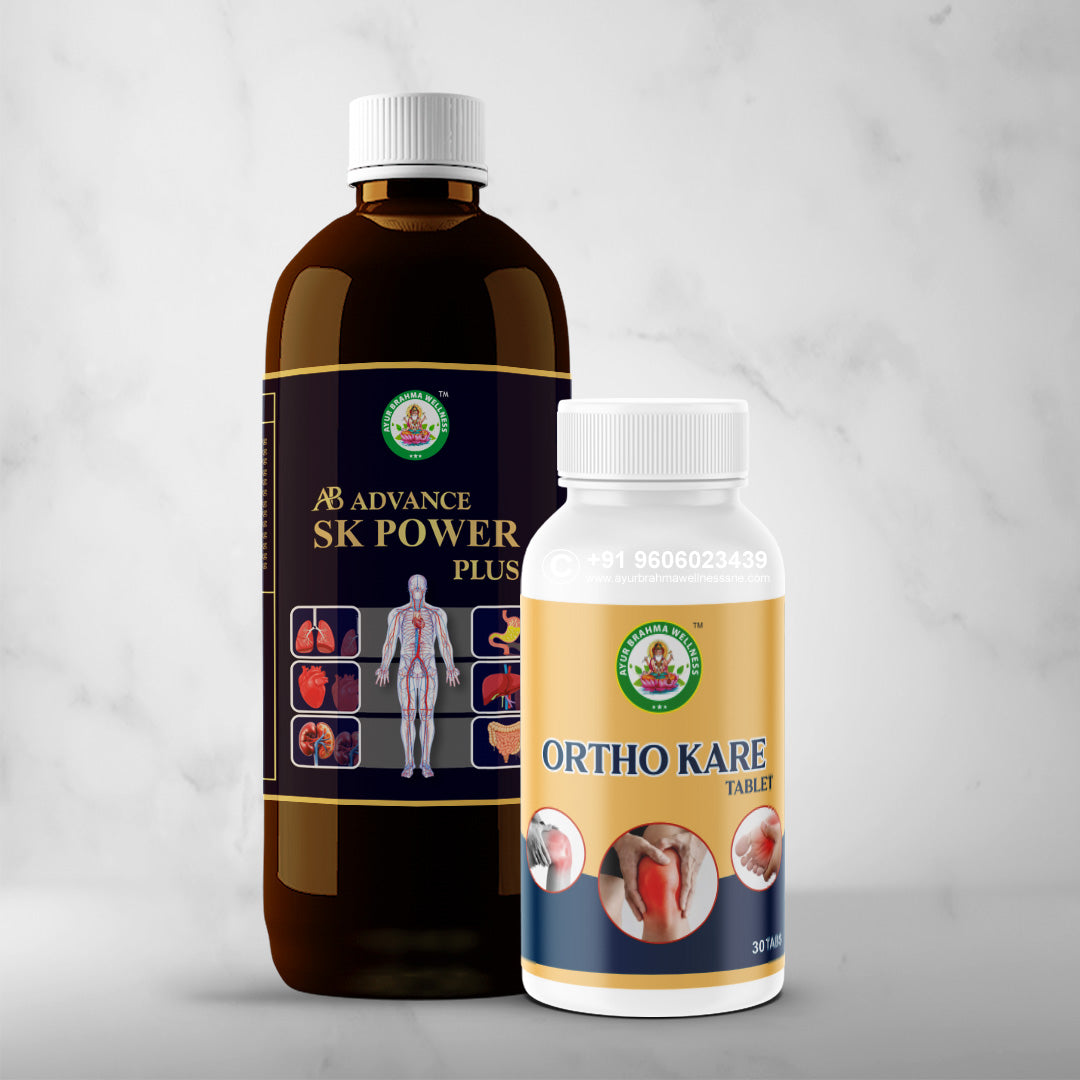 Ayur Bramha Advance Ortho Kare X Plus Tablets & SK Power Plus (Stomakk Kare Power Plus) Combo