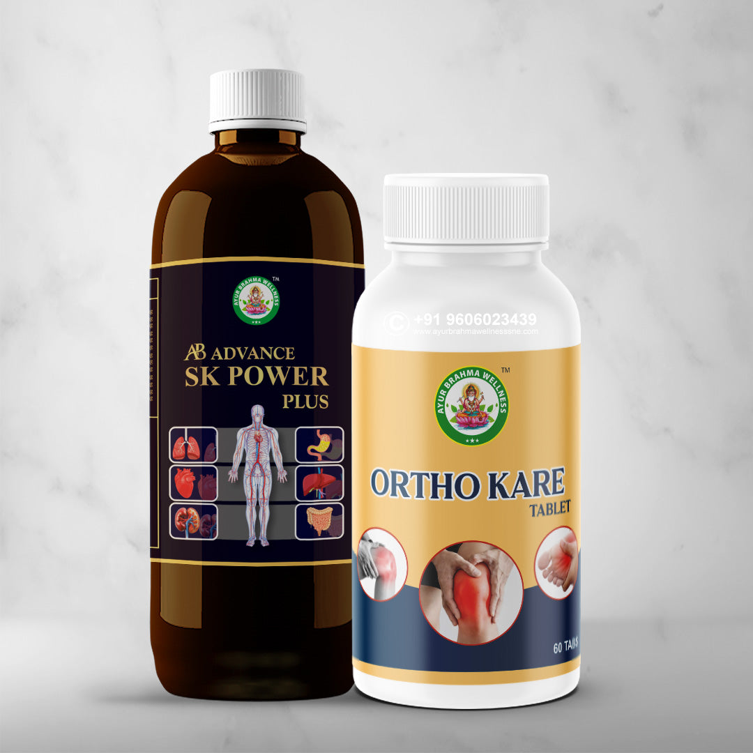 Ayur Bramha Advance Ortho Kare X Plus Tablets & SK Power Plus (Stomakk Kare Power Plus) Combo