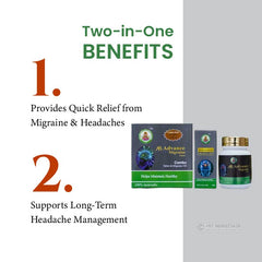 Ayur Brahma Advance Migraine Tablet and Oil Combo