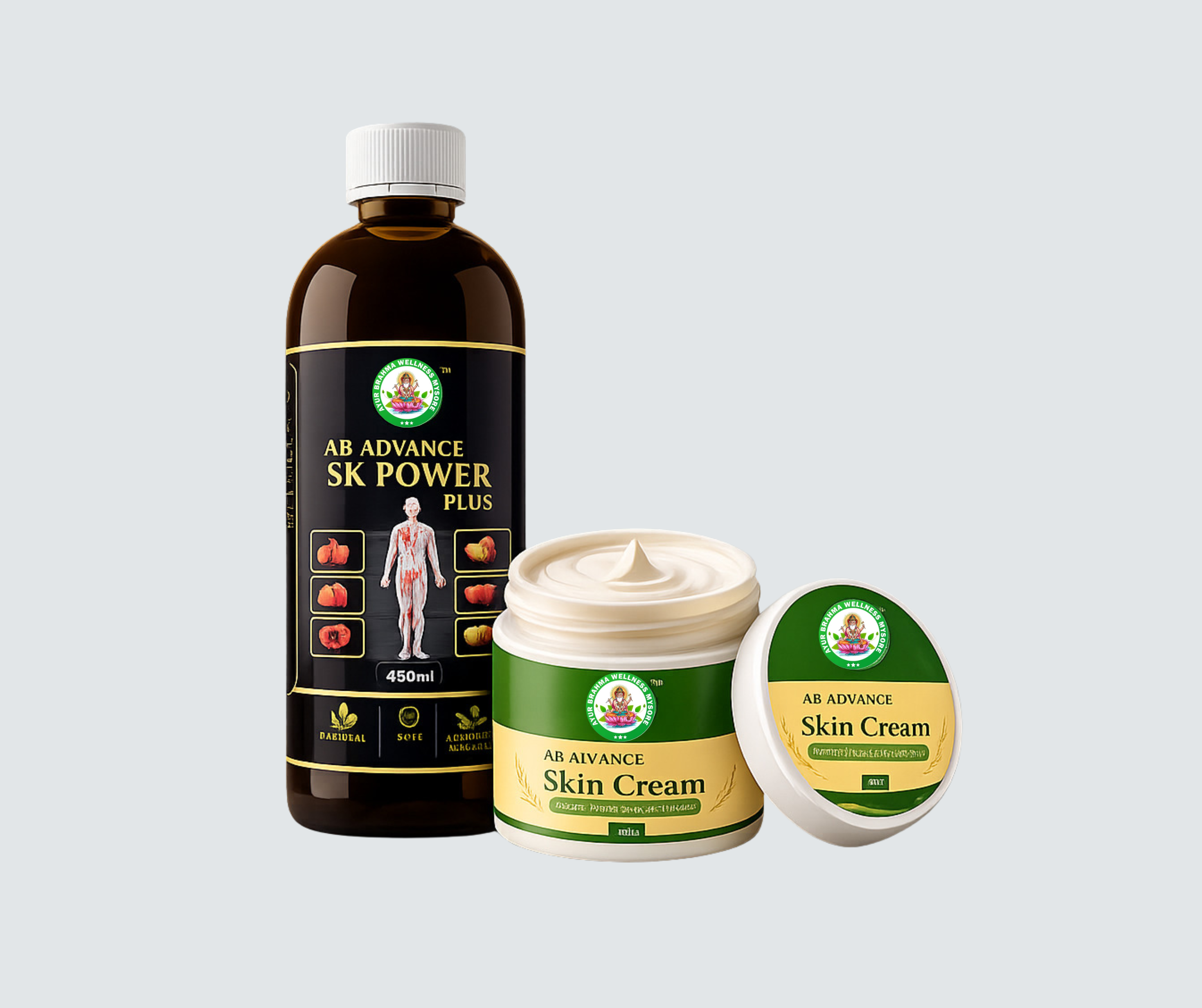 AB Advance SK Power Plus (450ml) + AB Advanced Skin Cream (50gm) Combo